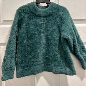 Hanna Andersson Teal Fuzzy Sweater